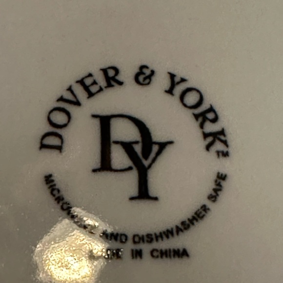 Dover & York Black and White Geometric Pattern Ceramic Dinner Plate 10.25” New - Picture 4 of 6